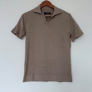 Kenneth Cole Men's Taupe Brown Polo Shirt Size Small